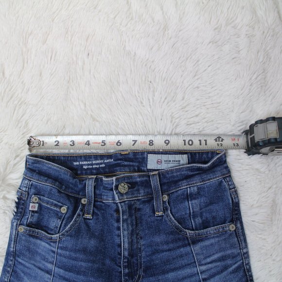 AG JBLUE JEANS HIGH RISE SKINNY ANGKLE SZ 26R - Picture 4 of 6